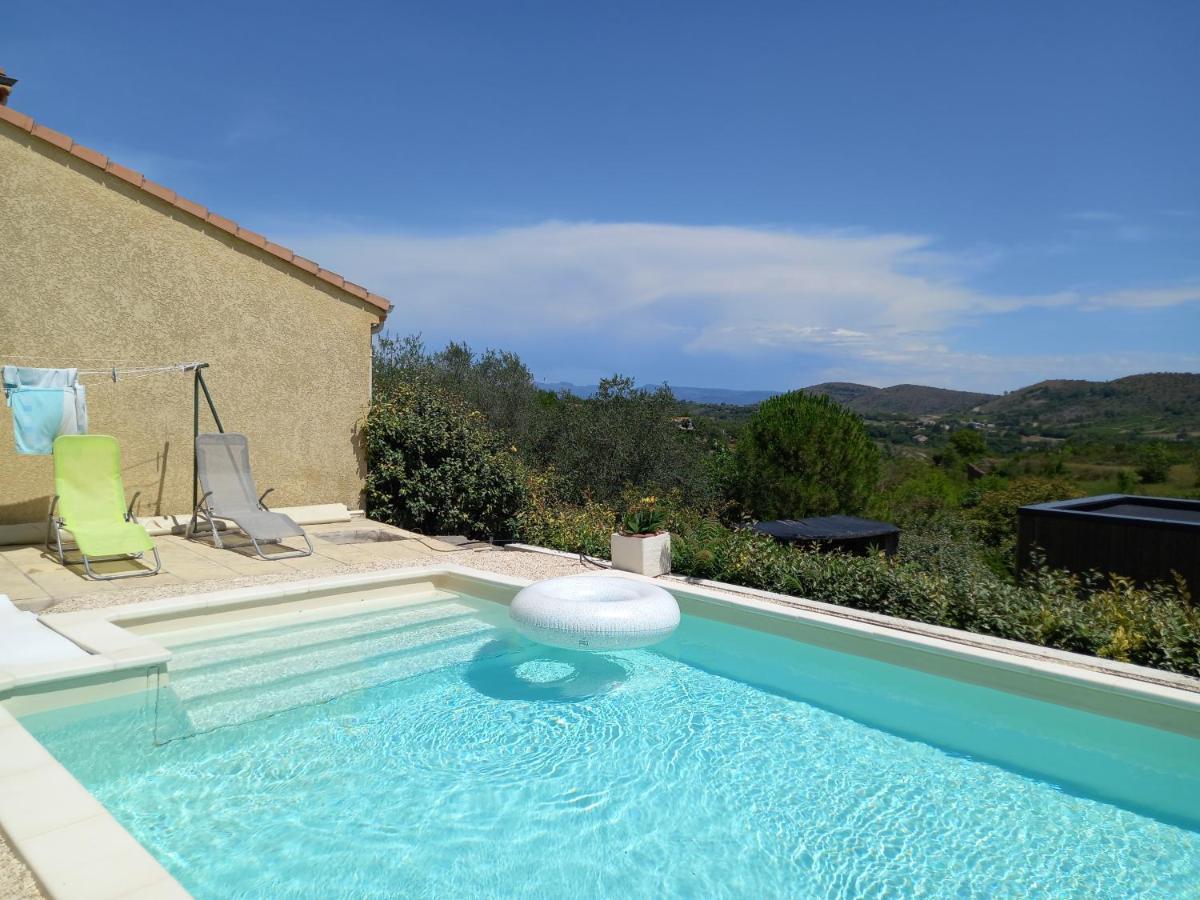 Studio de jardin avec piscine Vinezac Exterior foto
