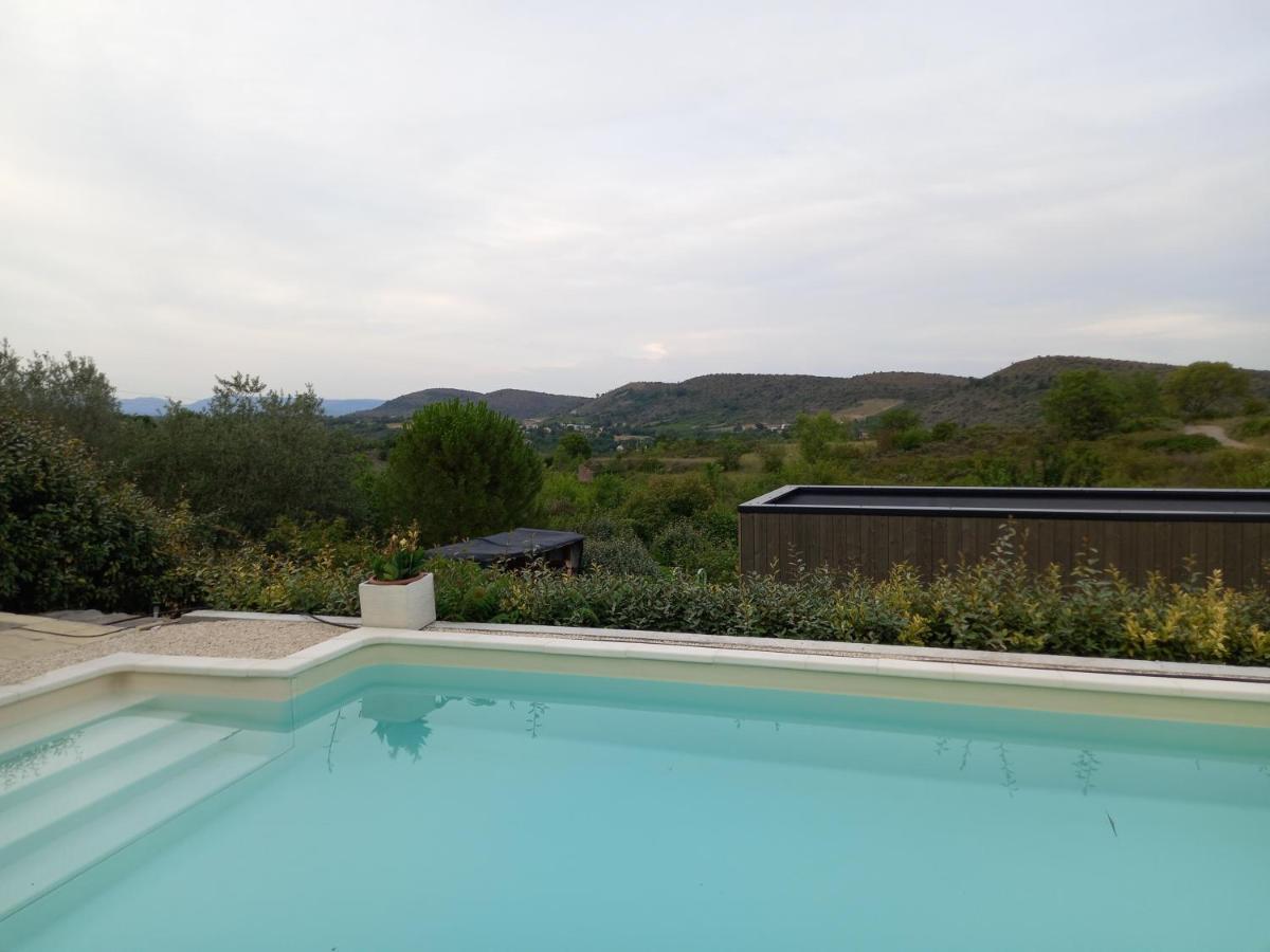 Studio de jardin avec piscine Vinezac Exterior foto